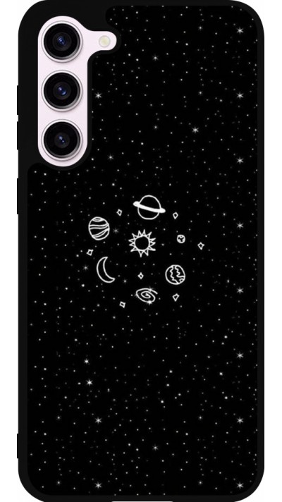 Samsung Galaxy S23+ Case Hülle - Silikon schwarz Space Doodle