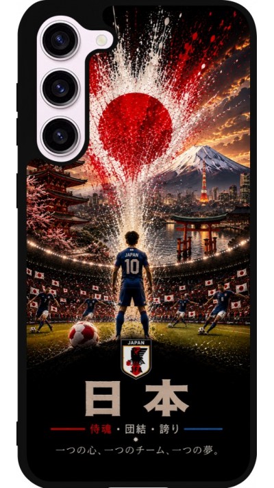 Coque Samsung Galaxy S23+ - Silicone rigide noir Football Japon splash 2026