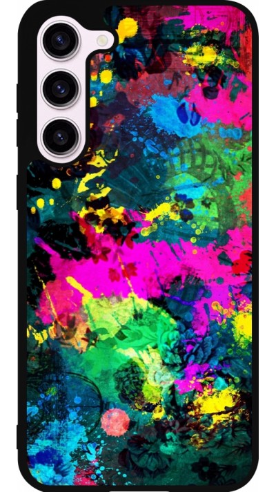 Samsung Galaxy S23+ Case Hülle - Silikon schwarz Splash paint
