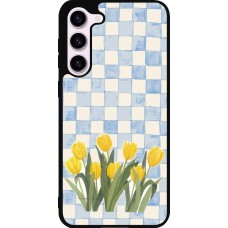 Samsung Galaxy S23+ Case Hülle - Silikon schwarz Blue vichy tulips Spring 2026