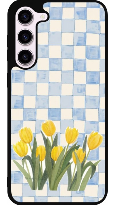 Samsung Galaxy S23+ Case Hülle - Silikon schwarz Blue vichy tulips Spring 2026