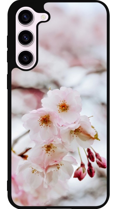 Samsung Galaxy S23+ Case Hülle - Silikon schwarz Cherry tree Spring 2026