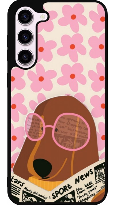 Samsung Galaxy S23+ Case Hülle - Silikon schwarz Dog with newspaper Spring 2026
