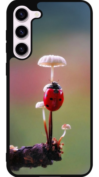 Samsung Galaxy S23+ Case Hülle - Silikon schwarz Ladybird on a mushroom Spring 2026