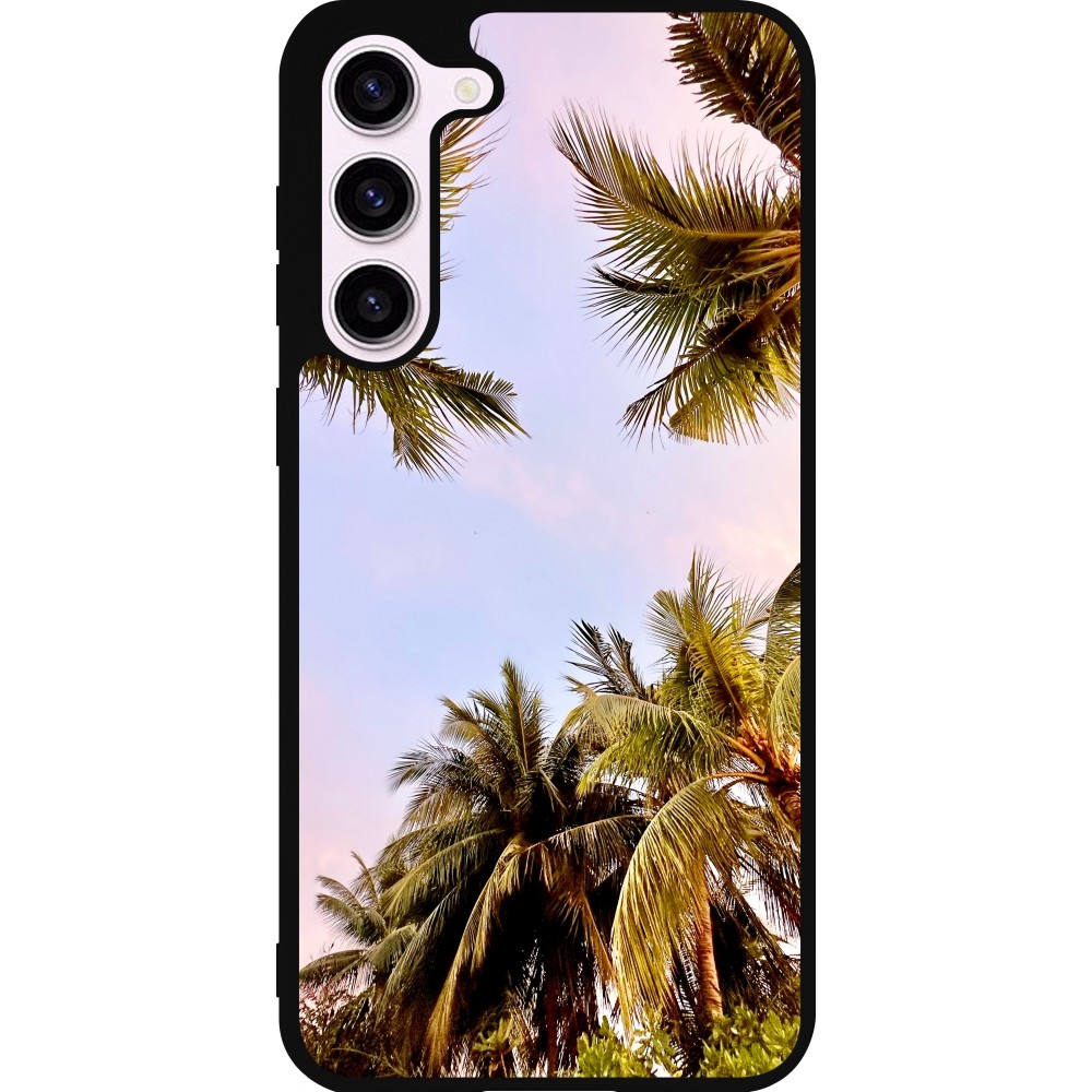 Samsung Galaxy S23+ Case Hülle - Silikon schwarz Summer 2023 palm tree vibe