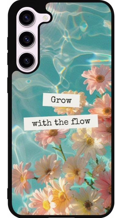 Coque Samsung Galaxy S23+ - Silicone rigide noir Summer 2025 Grow with the flow