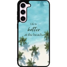 Samsung Galaxy S23+ Case Hülle - Silikon schwarz Summer 2025 Life is better at the beach