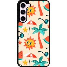 Samsung Galaxy S23+ Case Hülle - Silikon schwarz Summer 2025 Pattern soleil