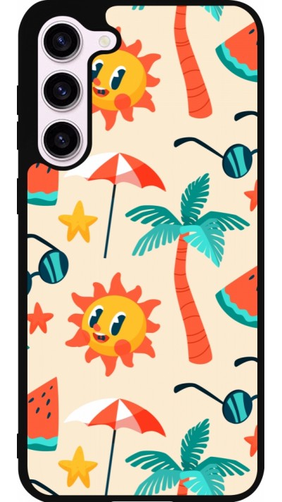 Coque Samsung Galaxy S23+ - Silicone rigide noir Summer 2025 Pattern soleil