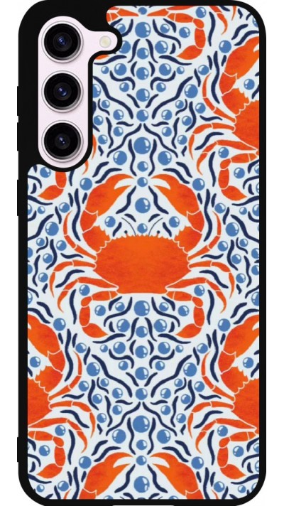Coque Samsung Galaxy S23+ - Silicone rigide noir Crabs and pearls Summer 2026