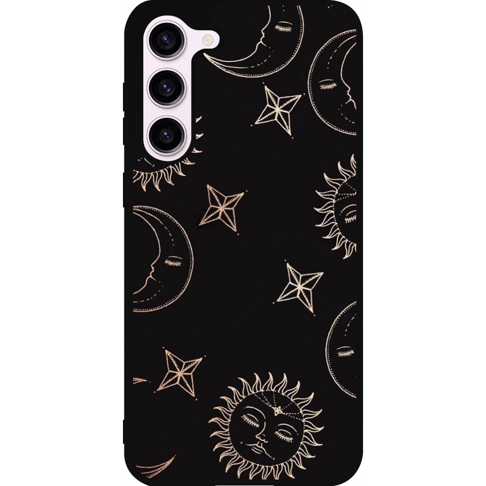 Coque Samsung Galaxy S23+ - Silicone rigide noir Suns and Moons