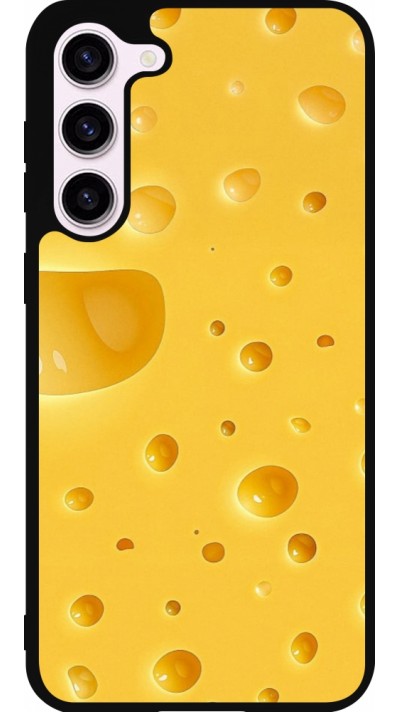 Coque Samsung Galaxy S23+ - Silicone rigide noir Fête Nationale Suisse Cheese