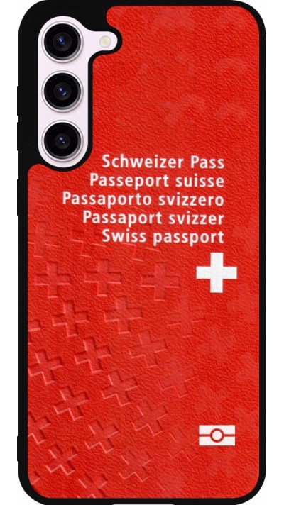 Coque Samsung Galaxy S23+ - Silicone rigide noir Swiss Passport