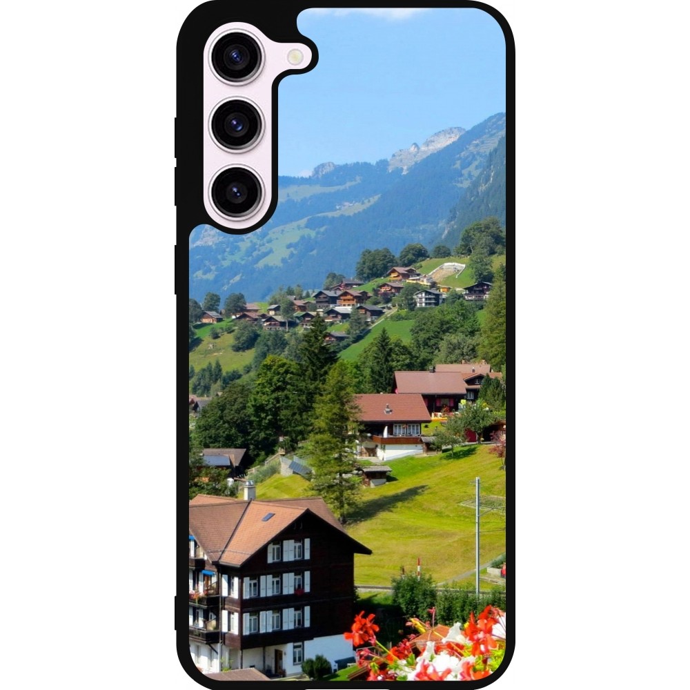 Coque Samsung Galaxy S23+ - Silicone rigide noir Fête Nationale Suisse Paysage