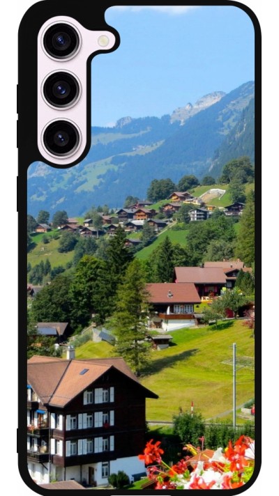 Coque Samsung Galaxy S23+ - Silicone rigide noir Fête Nationale Suisse Paysage