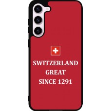 Coque Samsung Galaxy S23+ - Silicone rigide noir Switzerland Great Since 1291