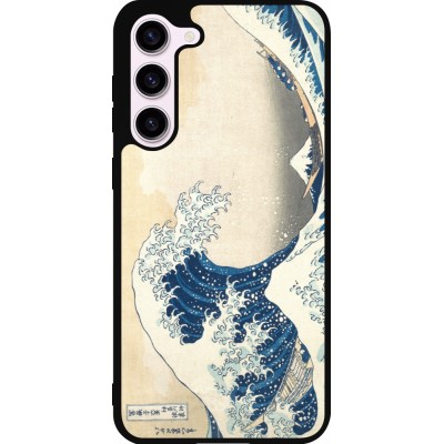 Coque Samsung Galaxy S23+ - Silicone rigide noir Tableau art - La Grande Vague de Kanagawa - Hokusai