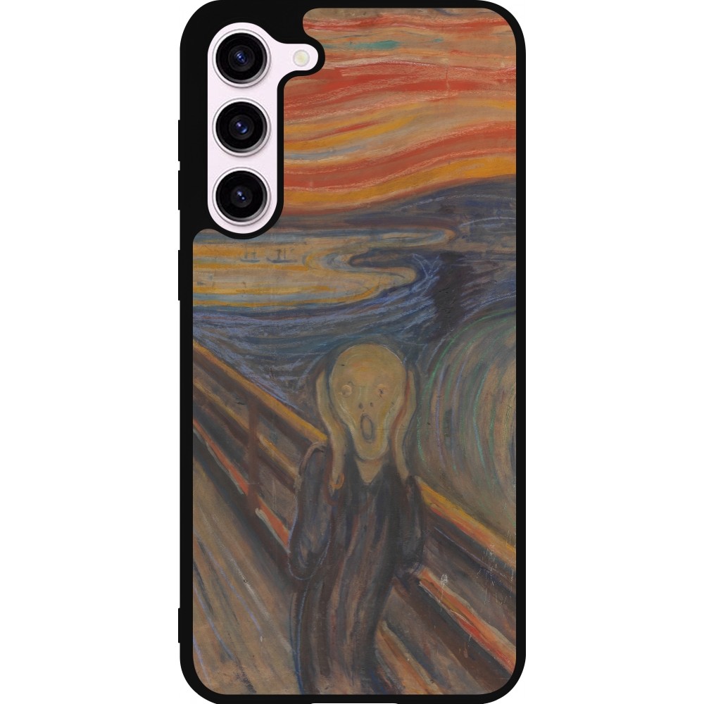 Coque Samsung Galaxy S23+ - Silicone rigide noir Tableau art - Le Cri - Edvard Munch