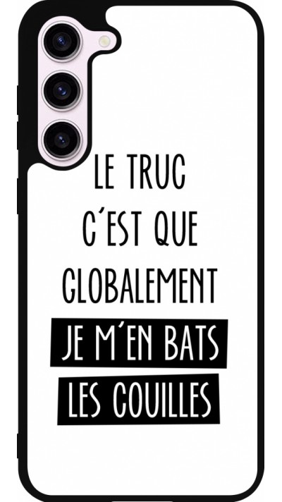 Coque Samsung Galaxy S23+ - Silicone rigide noir Le truc globalement bats les couilles