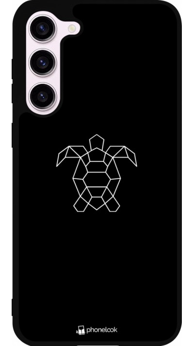 Coque Samsung Galaxy S23+ - Silicone rigide noir Turtles lines on black