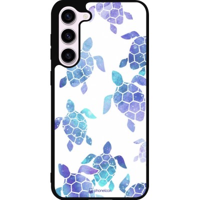 Samsung Galaxy S23+ Case Hülle - Silikon schwarz Turtles pattern watercolor