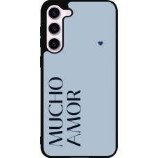 Coque Samsung Galaxy S23+ - Silicone rigide noir Valentine 2024 mucho amor azul