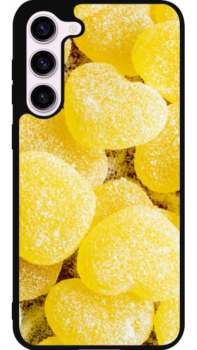 Coque Samsung Galaxy S23+ - Silicone rigide noir Valentine 2023 sweet yellow hearts