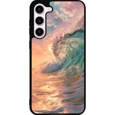 Coque Samsung Galaxy S23+ - Silicone rigide noir Wave Sunset