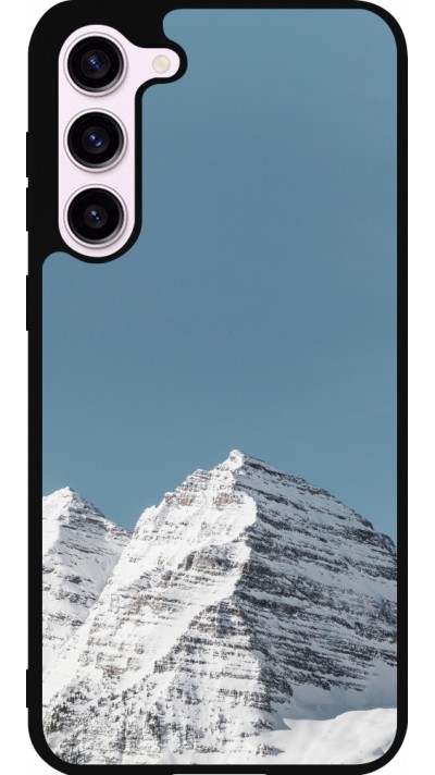 Coque Samsung Galaxy S23+ - Silicone rigide noir Winter 22 blue sky mountain