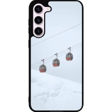 Coque Samsung Galaxy S23+ - Silicone rigide noir Winter 22 ski lift