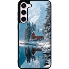 Samsung Galaxy S23+ Case Hülle - Silikon schwarz Winter 25 Winter house forest day