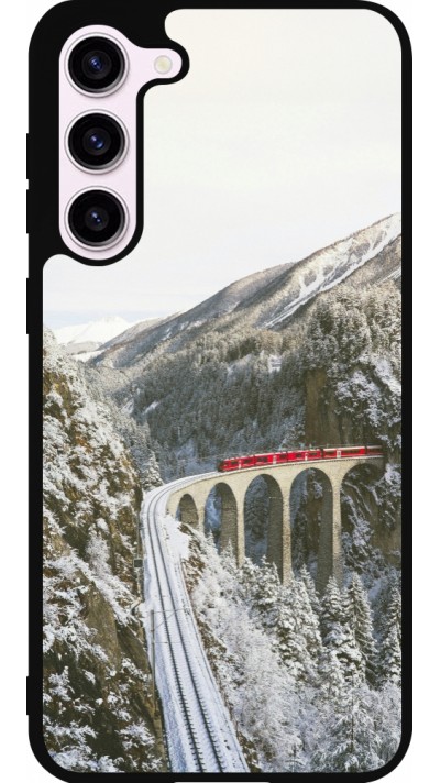 Samsung Galaxy S23+ Case Hülle - Silikon schwarz Winter 25 Winter polar express
