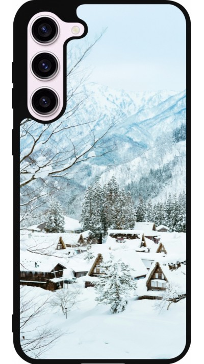 Samsung Galaxy S23+ Case Hülle - Silikon schwarz Winter 25 Winter snowy landscape