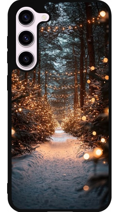 Samsung Galaxy S23+ Case Hülle - Silikon schwarz Winter 25 Winter snowy road
