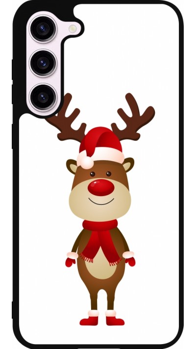 Coque Samsung Galaxy S23+ - Silicone rigide noir Christmas 22 reindeer