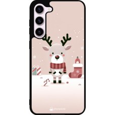 Coque Samsung Galaxy S23+ - Silicone rigide noir Noël 2023 Choupinette Renne