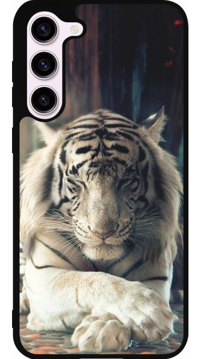 Coque Samsung Galaxy S23+ - Silicone rigide noir Zen Tiger
