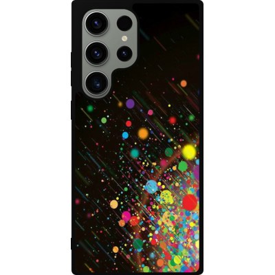 Samsung Galaxy S23 Ultra Case Hülle - Silikon schwarz Abstract Bubble Lines