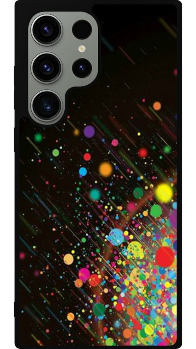 Samsung Galaxy S23 Ultra Case Hülle - Silikon schwarz Abstract Bubble Lines