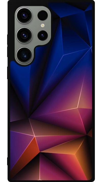 Coque Samsung Galaxy S23 Ultra - Silicone rigide noir Abstract Triangles 