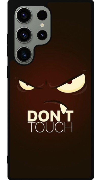 Samsung Galaxy S23 Ultra Case Hülle - Silikon schwarz Angry Dont Touch