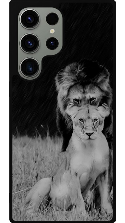 Coque Samsung Galaxy S23 Ultra - Silicone rigide noir Angry lions