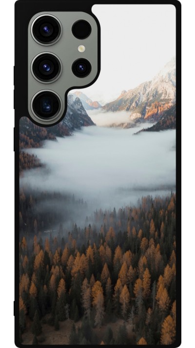 Samsung Galaxy S23 Ultra Case Hülle - Silikon schwarz Autumn 22 forest lanscape