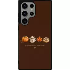 Coque Samsung Galaxy S23 Ultra - Silicone rigide noir Autumn 26 Pumpkin season