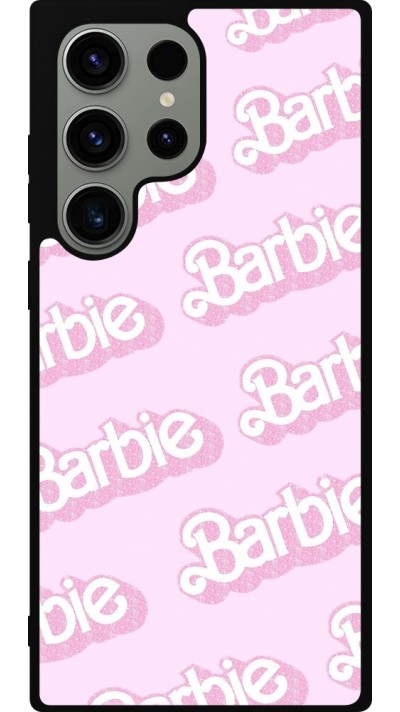 Samsung Galaxy S23 Ultra Case Hülle - Silikon schwarz Barbie light pink pattern
