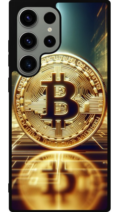 Samsung Galaxy S23 Ultra Case Hülle - Silikon schwarz Bitcoin Stehen