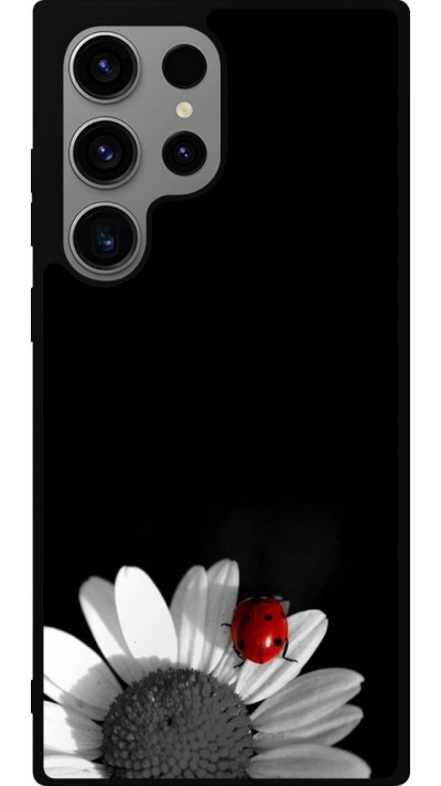 Samsung Galaxy S23 Ultra Case Hülle - Silikon schwarz Black and white Cox