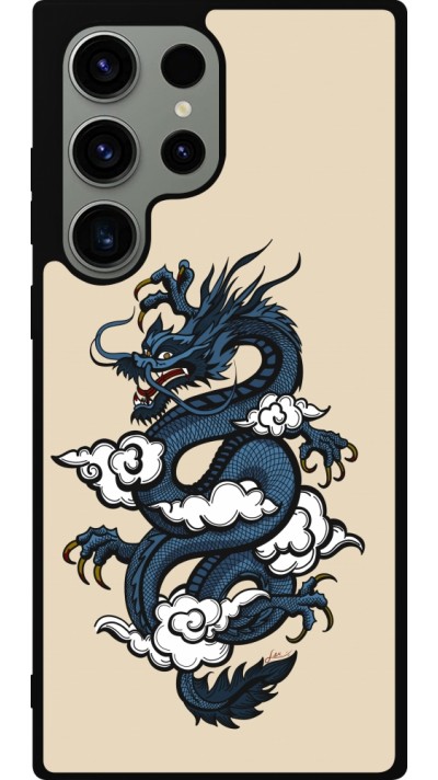 Samsung Galaxy S23 Ultra Case Hülle - Silikon schwarz Blue Dragon Tattoo