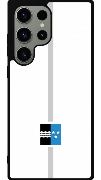 Samsung Galaxy S23 Ultra Case Hülle - Silikon schwarz Kanton AG weiss