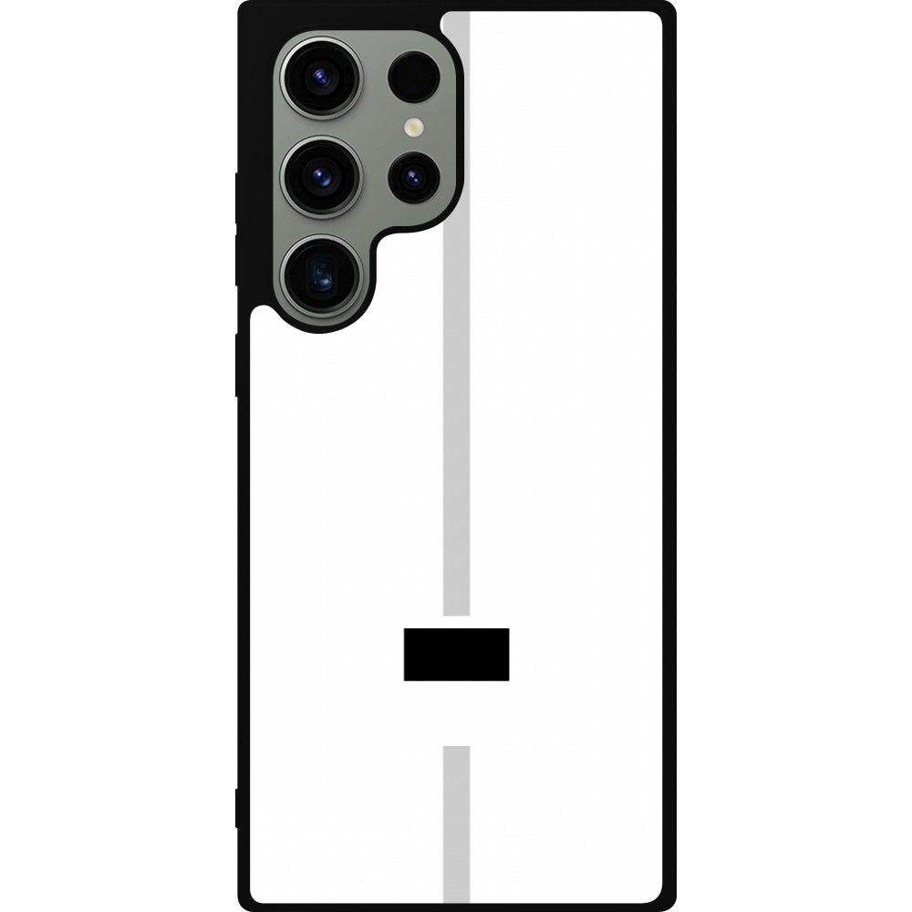 Samsung Galaxy S23 Ultra Case Hülle - Silikon schwarz Kanton FR weiss
